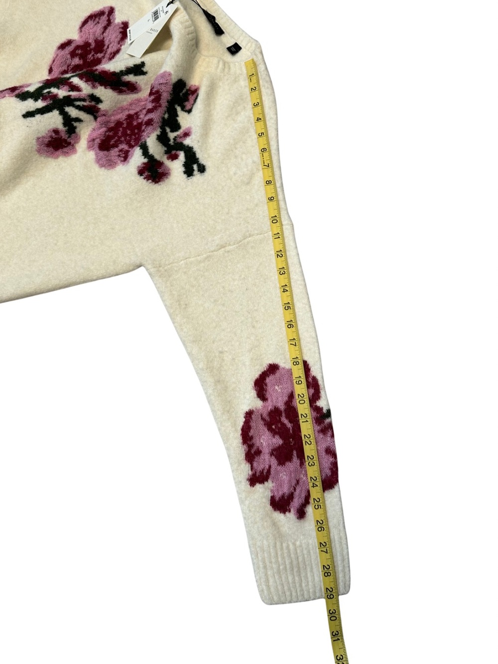 Ted Baker London Floral Sweater NWT Vanilla Ice Alpaca Blend Large MSRP $175 - Picture 12 of 13